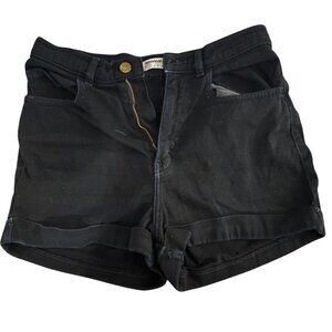 American Apparel Women's High Waist Jean Shorts Black Size 28/29